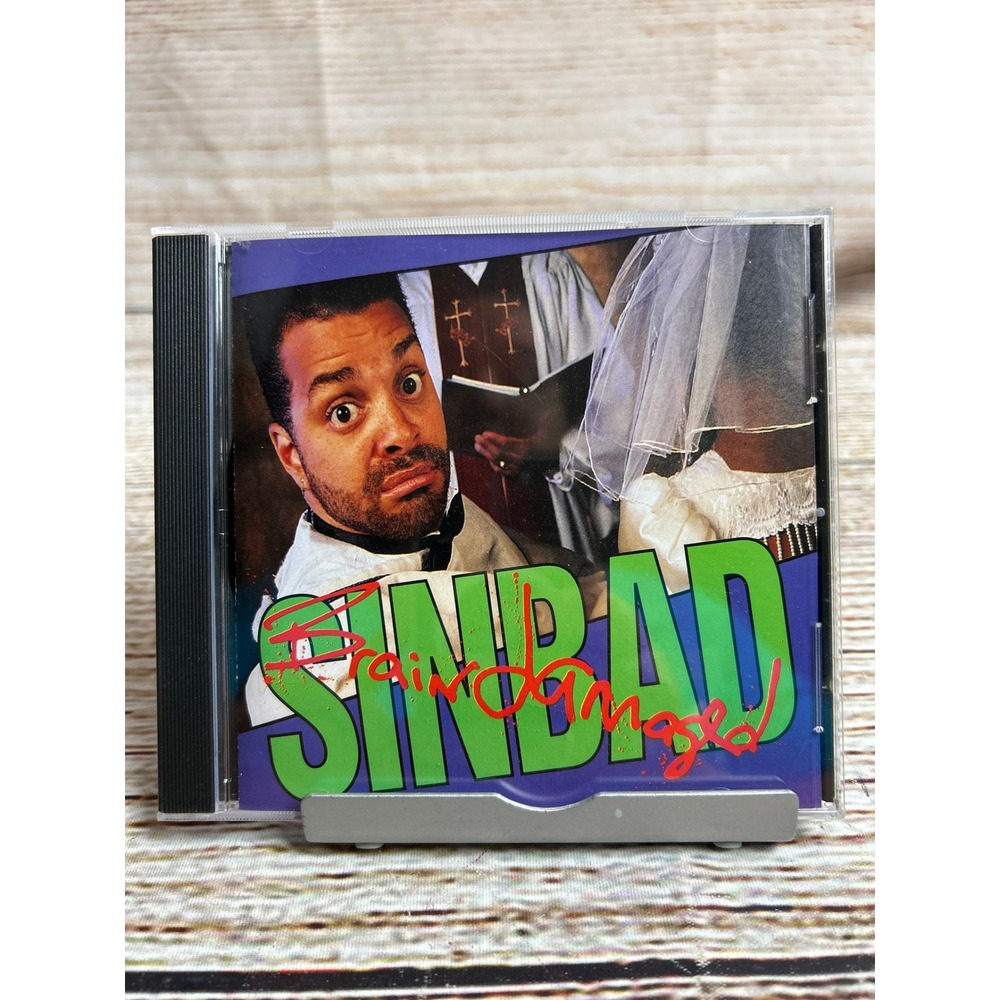 Sinbad Brain Damaged Comedy CD 1990 Wing Records 841 901-2 Stand Up Humor